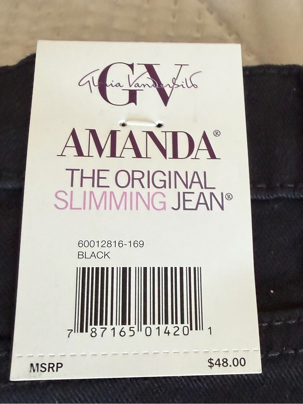 Gloria Vanderbilt Black Straight Leg Jeans - Picture 5 of 10